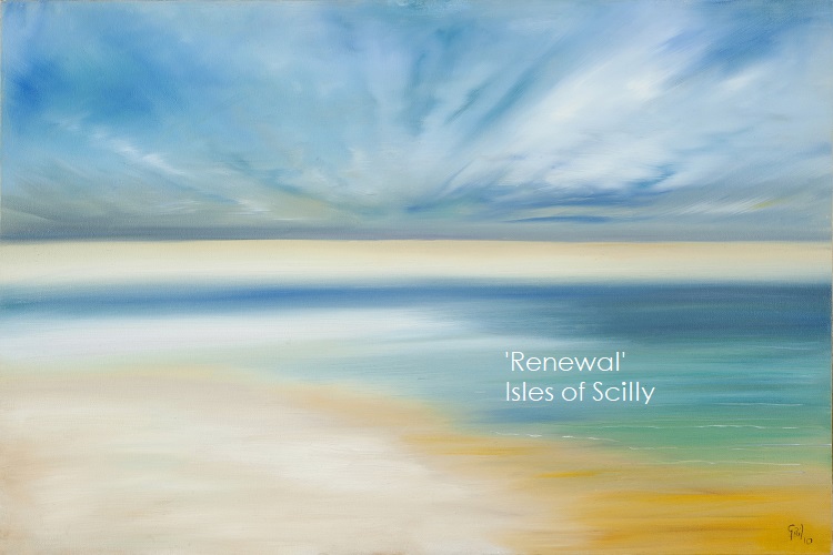 Renewal seacape print of the Isles of Scilly to buy online from UK seascape artist Gail Morris 