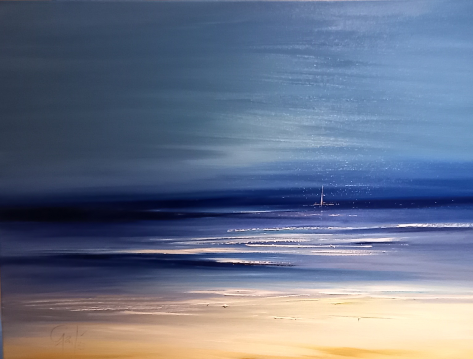 Original oil painting created for Cancer Research UK Charity Fundraiser – Gail Morris Art – over £1100 raised.