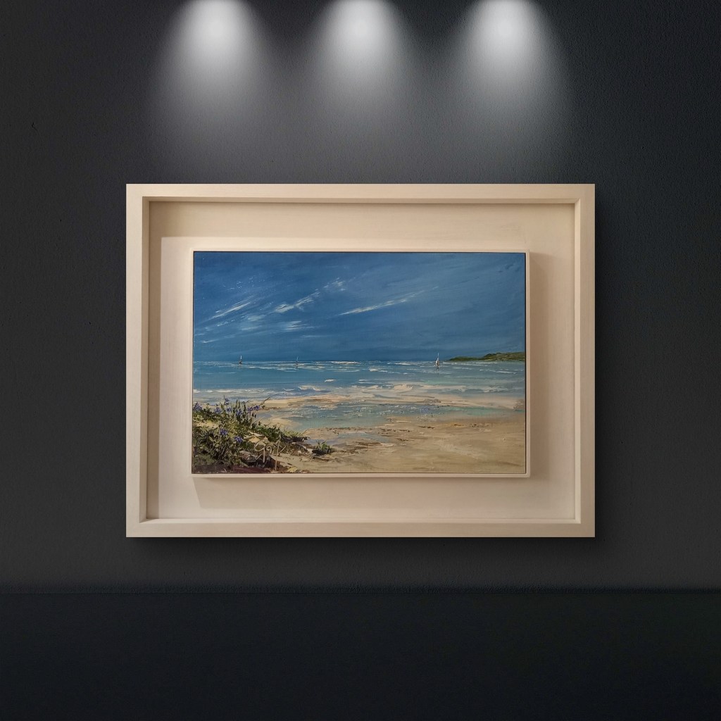 Ocean Breeze - St Martins, Isles of Scilly.
 Original oil painting on canvas board within a St Ives Gallery Style Frame Overall dimensions 25" x 19"   - £400