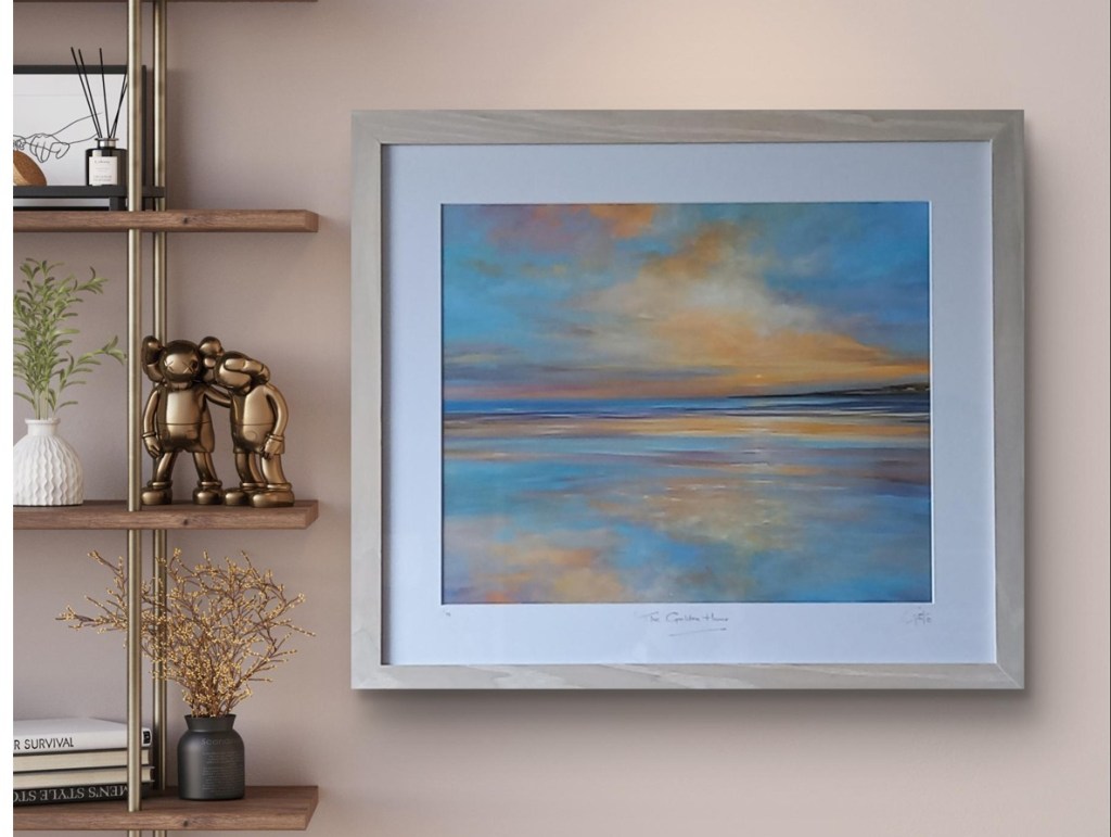 Exmouth Beach, Devon. Sunset over the Sandbars