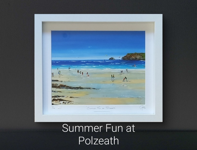 Hayle beach, Gwithian and Godrevy Lighthosur, Harlyn Bay, Trevone Bay, Sennen Cove, Cape Cornwall, Polzeath, are jsut some of the beautiful seascape framed prints you can buy from UK artist Gail Morris from her online gallery www.gailmorris.co.uk